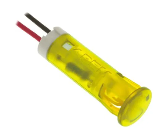 64-0675-32　Apem Yellow Indicator, Lead Wires Termination, 24 V dc, 8mm Mounting Hole Size　QS83XXY24