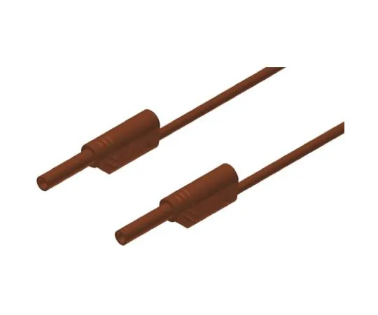 64-0682-38　Hirschmann 2 mm Test lead, 10A, 1000V ac/dc, Brown, 100cm Lead Length　975696705
