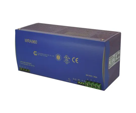 64-1379-71　Chinfa, WRA 960 DIN Rail Power Supply, 24V dc Output Voltage, 40A output current　WRA960-24L