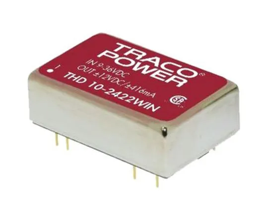 64-1376-70　TRACOPOWER THD 10WIN 10W Isolated DC-DC Converter Through Hole, Voltage in 18 → 75 V dc, Voltage out 5V dc　THD 10-4811WIN