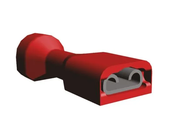64-1276-75　TE Connectivity Ultra-Fast .187 Series Red Insulated Crimp Receptacle, 4.75 x 0.81mm, 0.3mm² to 0.8mm², 22AWG to 18AWG,　2-520274-2