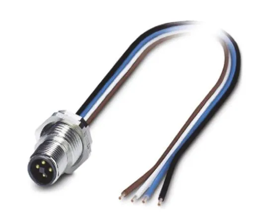 64-1263-32　Phoenix Contact, SACC-DSI-M12MST-4CON-M16/0.5 Series, Straight M12 to Unterminated Cable assembly, 500mm Cable　1424136