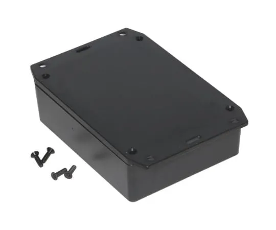 64-1389-04　Hammond 1591, ABS Enclosure, IP54, Flanged, 122.5 x 95.9 x 35.3mm　1591XXGFLBK