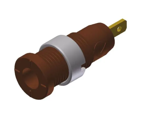 64-0682-09　2mm safety panel socket,brown,10A,CATIII　975455705