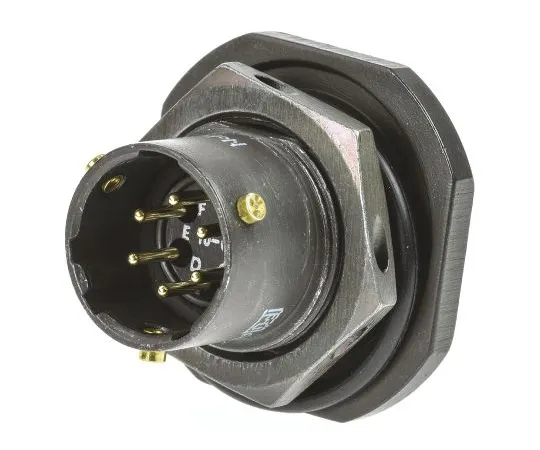 64-1362-51　Amphenol 62GB Series, 6 Way Panel Mount MIL Spec Circular Connector Receptacle, Pin Contacts,Shell Size 10, Bayonet　62GB-57A10-06PN