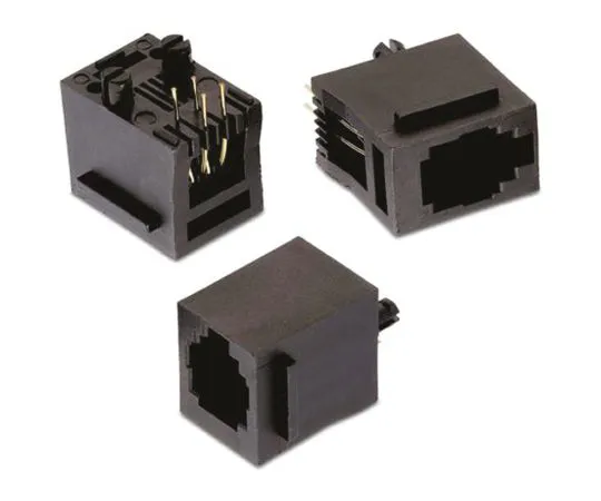 64-1390-37　Wurth Elektronik 615004 Series Number 4P4C Straight Through Hole Shielded RJ22 Modular Jack Connector, Socket　615004144021