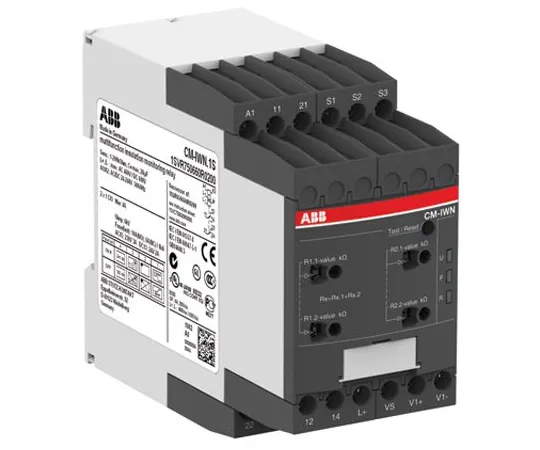 64-1321-22　ABB Insulation Monitoring Relay With DPDT Contacts, 24 → 240 V ac/dc　1SVR750660R0200  CM-IWN.1S