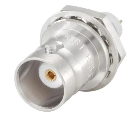 64-1398-62　Rosenberger BNC Series Straight 50Ω Panel Mount Bulkhead Fitting BNC Connector, jack, Flash White Bronze, Solder　51K504-200N5