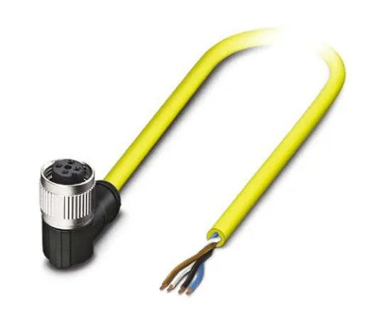 64-1300-15　Phoenix Contact, SAC-4P-10.0-542/ FR SCO BK Series, Right Angle M12 to Unterminated Cable assembly, 4 Core 10m Cable　1406248
