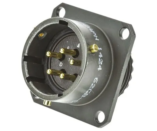 64-1362-11　Amphenol 62GB Series, 5 Way Flange Mount MIL Spec Circular Connector Receptacle, Pin Contacts,Shell Size 14, Bayonet　62GB-50T14-05PN