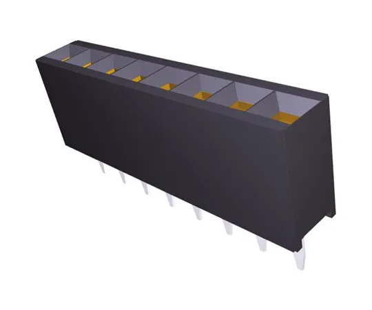 64-1277-85　TE Connectivity AMPMODU MOD IV Series 2.54mm Pitch 8 Way 1 Row Straight PCB Socket, Through Hole, Solder Termination　5-535541-6