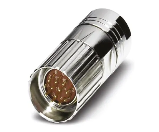 64-1299-74　Phoenix Contact RF-17P1N8A80DU Series M23 Cable Mount Connector, 17 contacts Plug　1607323