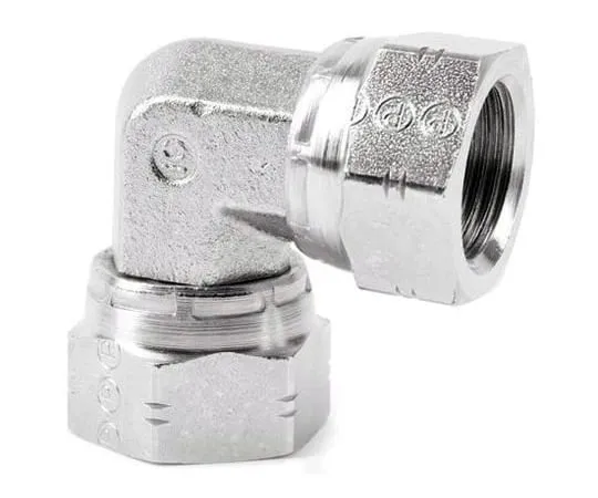 64-1276-52　Parker Steel Zinc Plated Hydraulic Elbow Threaded Adapter, 16E6MK4S, G 1 Female G 1 Female　16E6MK4S