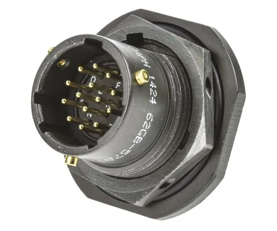64-1362-56　Amphenol 62GB Series, 14 Way Panel Mount MIL Spec Circular Connector Receptacle, Pin Contacts,Shell Size 12, Bayonet　62GB-57A12-14PN