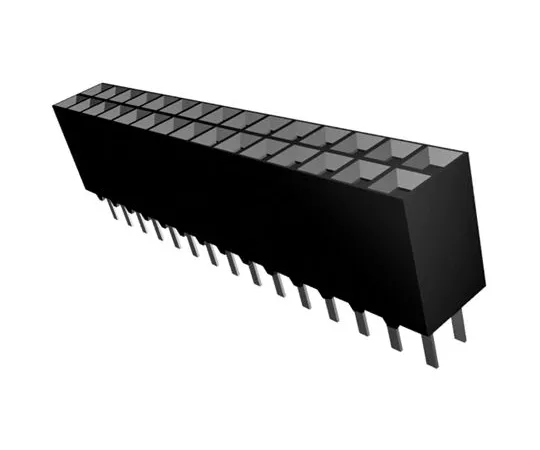 64-1277-83　TE Connectivity AMPMODU MOD II Series 2.54mm Pitch 30 Way 2 Row Straight PCB Socket, Through Hole, Solder Termination　6-534206-5