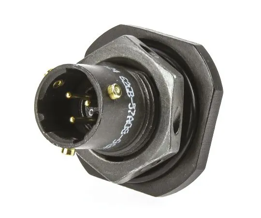 64-1362-47　Amphenol 62GB Series, 3 Way Panel Mount MIL Spec Circular Connector Receptacle, Pin Contacts,Shell Size 8, Bayonet　62GB-57A08-98PN