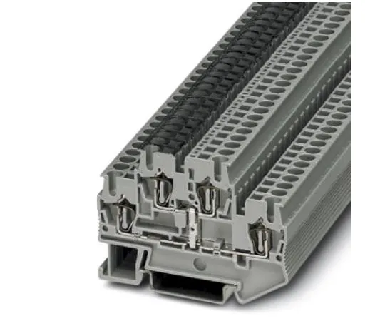 64-1304-13　Phoenix Contact, STTB 2.5-PV Series , 500 V Double Level Terminal Block, Spring Cage Termination　3031539