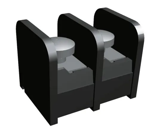 64-1410-72　Dual Barrier Strip, 2 Contact, 9.53mm Pitch, 1 Row, 20A　1437664-4