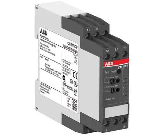 64-1321-26　ABB Insulation Monitoring Relay With DPDT Contacts, 24 → 240 V ac/dc　1SVR740670R0200  CM-IWS.2P