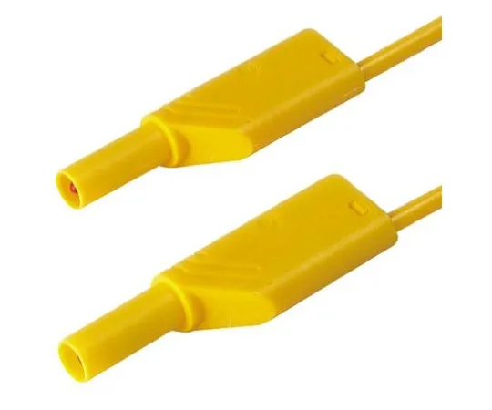 64-0681-63　Hirschmann Test & Measurement Test lead, 32A, 1000V ac/dc, Yellow, 1m Lead Length　934088103