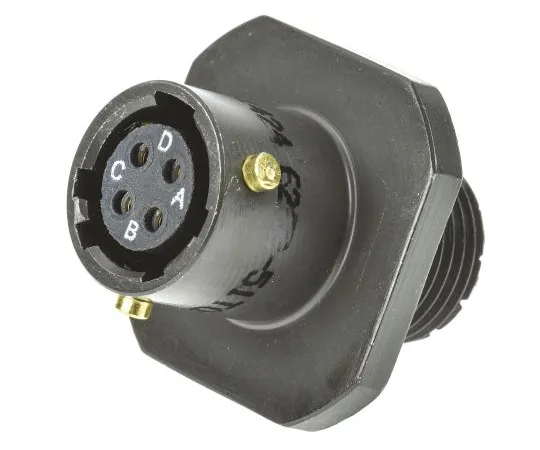 64-1362-14　Amphenol 62GB Series, 4 Way Cable Mount MIL Spec Circular Connector Receptacle, Socket Contacts,Shell Size 8, Bayonet　62GB-51T08-04SN