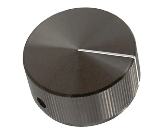 64-0660-67　TE Connectivity Potentiometer Knob, Grub Screw Type, 31.8mm Knob Diameter, Black, 6.35mm Shaft　KLN1250B1/4