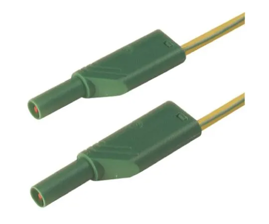 64-0681-60　Hirschmann Test & Measurement Test lead, 32A, 1000V ac/dc, Green, Yellow, 50cm Lead Length　934087188