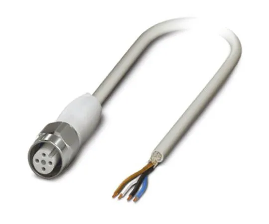 64-1262-74　Phoenix Contact, SAC-4P-5.0-600/M12FS SH HD Series, Straight M12 to Unterminated Cable assembly, 5m Cable　1403987