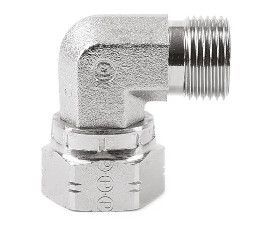 64-1276-40　Parker Steel Zinc Plated Hydraulic Elbow Threaded Adapter, 16C6MK4S, G 1 Male G 1 Female　16C6MK4S