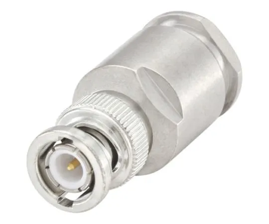 64-1398-50　Rosenberger BNC Series Straight 50Ω Cable Mount BNC Connector, Plug, Flash White Bronze, Clamp Termination, RG213/U,　51S105-015N5
