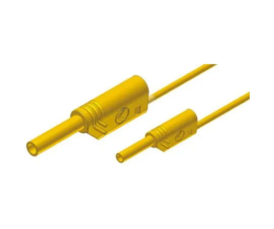 64-0681-98　Hirschmann 2 mm Test lead, 10A, 1000V ac/dc, Yellow, 100cm Lead Length　975163103