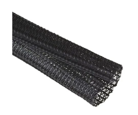 64-1268-17　Alpha Wire Braided PET Black Cable Sleeve, 50.8mm Diameter, 7m Length　G1302IN BK008