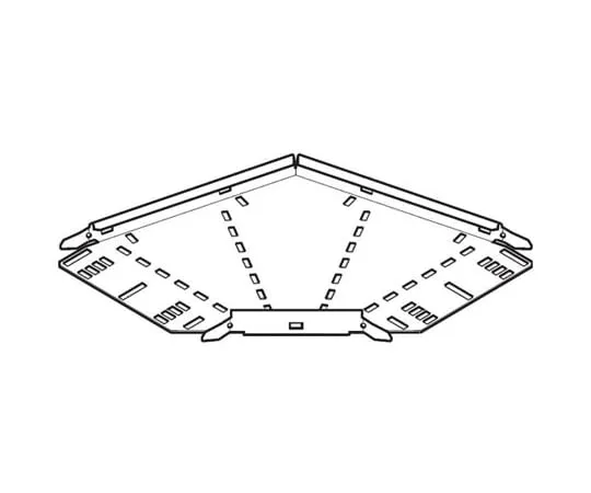 64-1282-06　Legrand Medium Duty 90° Flat B*** Pre-Galvanised Steel Cable Tray B***, 100 mm Width, 25mm Depth　MRFB100PG