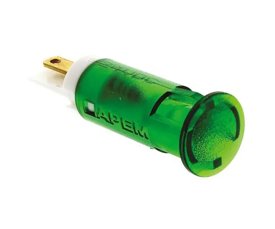 64-0675-60　Apem Green Indicator, Faston, Solder Lug Termination, 24 V dc, 10mm Mounting Hole Size　QS101XXG24
