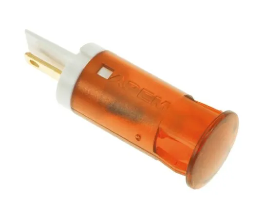 64-0675-77　Apem Orange Indicator, Faston, Solder Lug Termination, 12 V dc, 12mm Mounting Hole Size　QS121XXO12