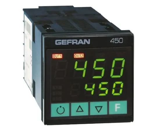 64-0654-04　Gefran 450 PID Temperature Controller, 48 x 48 (1/16 DIN)mm, 2 Output Relay, 100 → 240 V ac Supply Voltage　450-R-R-1