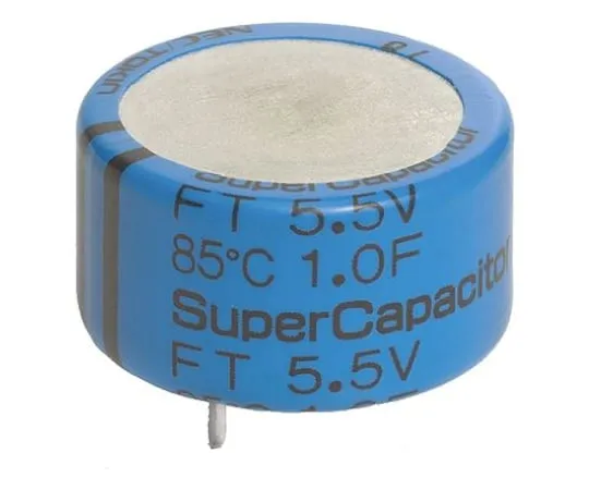 64-1248-47　KEMET 0.1F Supercapacitor EDLC -20 → +80% Tolerance Supercap FT Series 5.5V dc Through Hole　FTW0H104ZF
