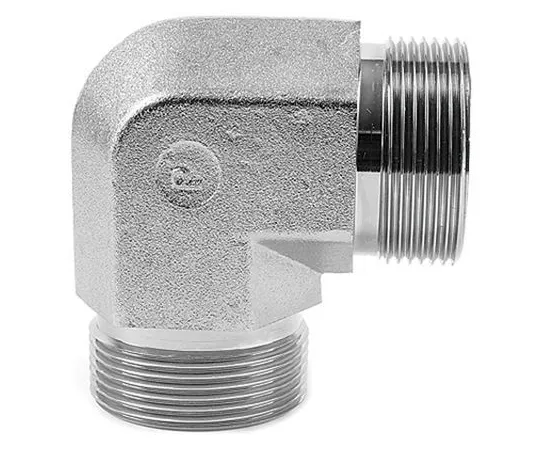 64-1276-36　Parker Steel Zinc Plated Hydraulic Elbow Threaded Adapter, 12EMK4S, G 3/4 Male G 3/4 Male　12EMK4S