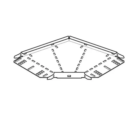 64-1282-07　Legrand Medium Duty 90° Flat B*** Pre-Galvanised Steel Cable Tray B***, 150 mm Width, 25mm Depth　MRFB150PG