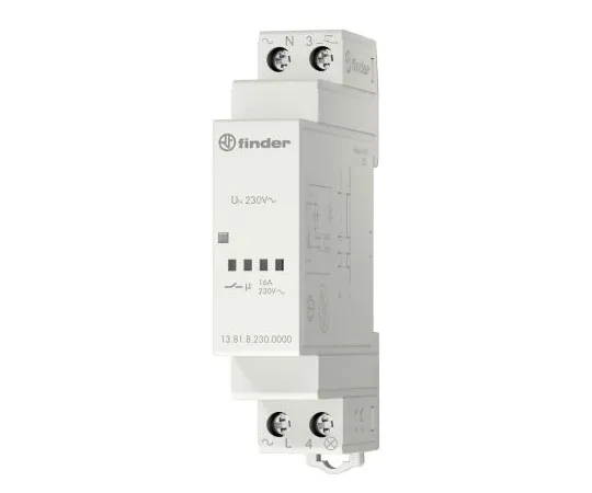 64-1284-75　Finder13 Series SPNO Non-Latching Relay DIN Rail, 230V ac Coil, 16A　13.81.8.230.0000