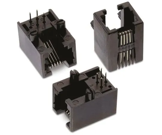 64-1390-32　Wurth Elektronik 6P/4C Right Angle Through Hole Female Modular Jack Unshielded RJ14 Connector　615004141121
