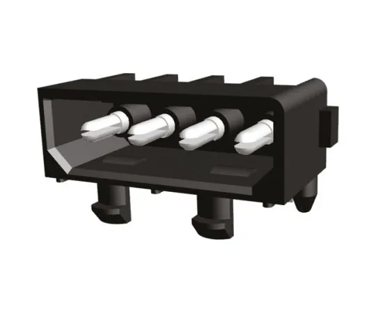 64-1258-66　TE Connectivity Commercial MATE-N-LOK, 4 Way, 1 Row, Right Angle PCB Header　770846-1