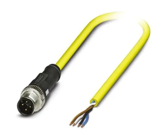 64-1300-06　Phoenix Contact, SAC-4P-MS/ 2.0-542 SCO BK Series, Straight M12 to Unterminated Cable assembly, 4 Core 2m Cable　1406226