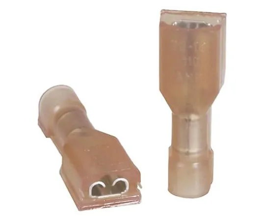 64-0659-38　TE Connectivity Ultra Fast 110/0.125 Series Series Red Insulated Crimp Receptacle, 2.79 x 0.41 mm, 3.18 x 0.41 mm,　2-520081-2