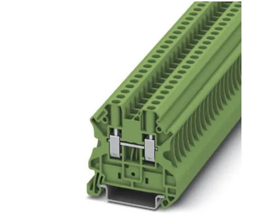 64-1307-07　Phoenix Contact, UT 4 GN Series , 1 kV Feed Through Terminal Block, Screw Termination　3045156