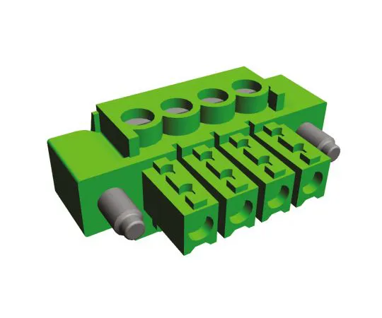 64-1406-96　TE Connectivity Buchanan, 4 Way Pluggable Terminal Block　284511-4