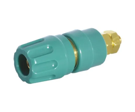 64-0681-07　Hirschmann Test & Measurement 35A, Green Binding Post With Brass Contacts and Gold Plated - 8mm Hole Diameter　930103704