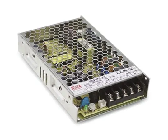 64-1375-10　Mean Well 75W 1 Output Embedded Switch Mode Power Supply SMPS, 5A, 15V dc Enclosed　RSP-75-15RS