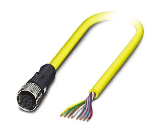 64-1300-58　Phoenix Contact, SAC-8P- 5.0-542/ FS SCO BK Series, Straight M12 to Unterminated Cable assembly, 8 Core 5m Cable　1406104