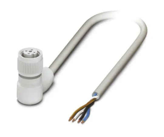 64-1262-72　Phoenix Contact, SAC-4P-5.0-600/M12FR FB Series, Right Angle M12 to Unterminated Cable assembly, 5m Cable　1404017